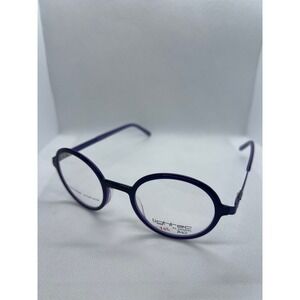 Lightec Round Eyeglasses Frames‎ Purple Acetate Lightweight Designer 46-22